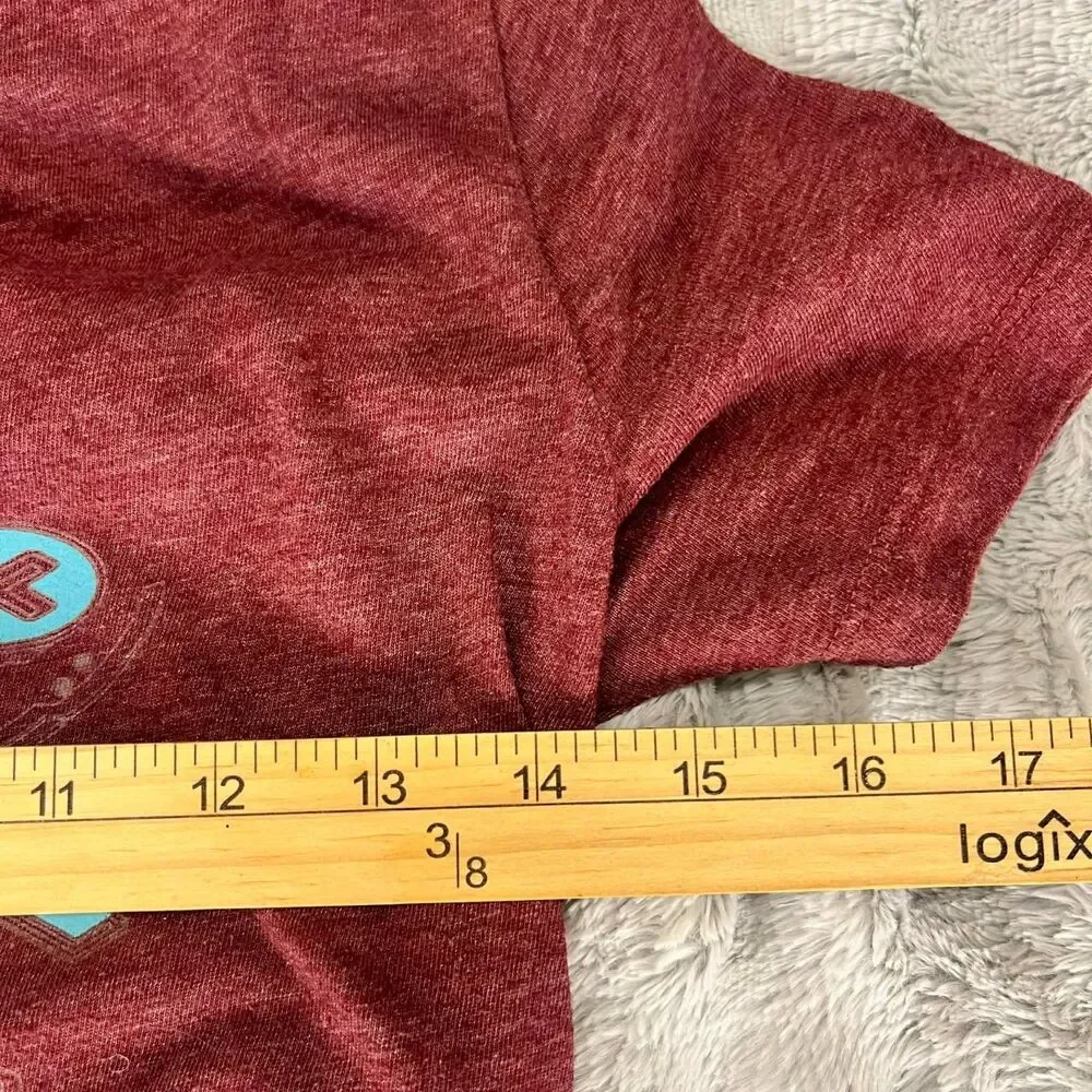 Old Navy T-Shirt Boys L 10/12 Game All Day Graphic Tee Burgundy Short Sleeve